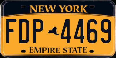 NY license plate FDP4469