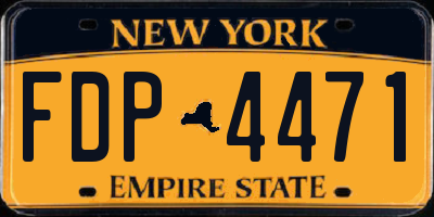 NY license plate FDP4471