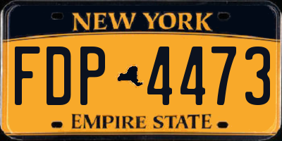 NY license plate FDP4473
