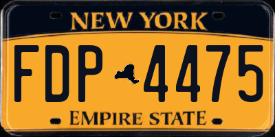 NY license plate FDP4475