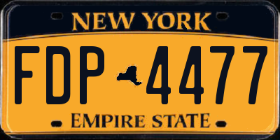 NY license plate FDP4477
