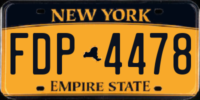 NY license plate FDP4478