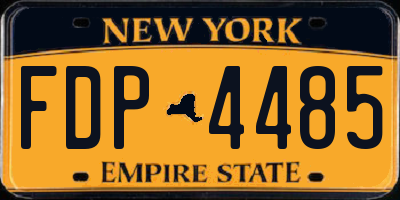 NY license plate FDP4485