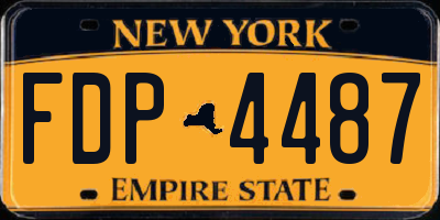NY license plate FDP4487