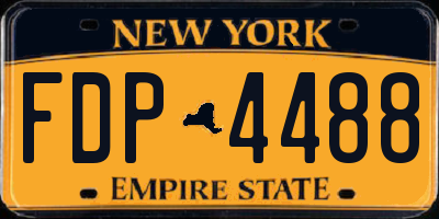 NY license plate FDP4488
