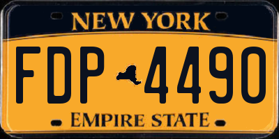 NY license plate FDP4490
