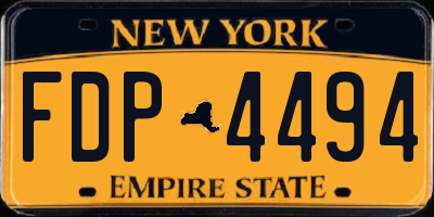 NY license plate FDP4494