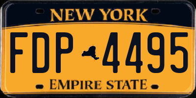 NY license plate FDP4495