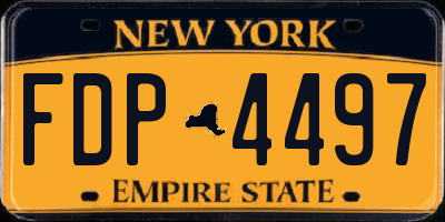 NY license plate FDP4497