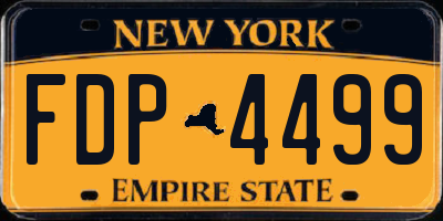NY license plate FDP4499
