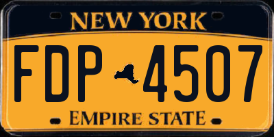 NY license plate FDP4507