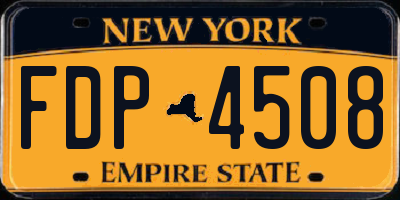 NY license plate FDP4508