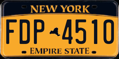 NY license plate FDP4510