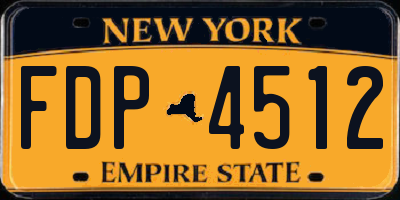 NY license plate FDP4512