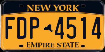 NY license plate FDP4514