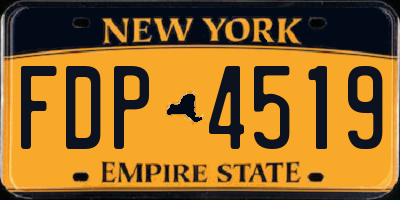 NY license plate FDP4519