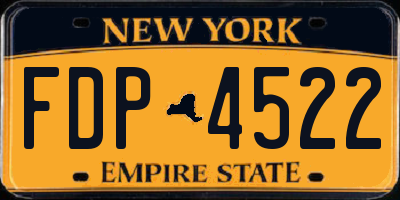 NY license plate FDP4522