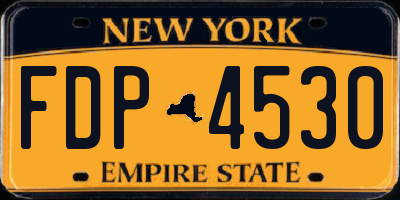 NY license plate FDP4530