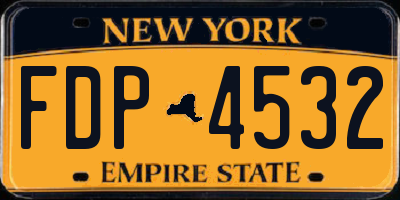 NY license plate FDP4532