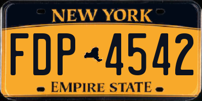 NY license plate FDP4542