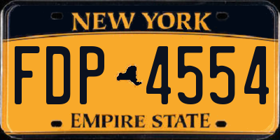NY license plate FDP4554