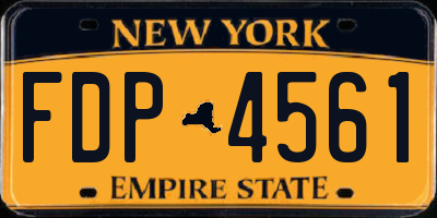 NY license plate FDP4561
