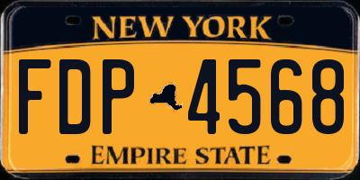 NY license plate FDP4568
