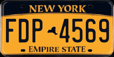 NY license plate FDP4569
