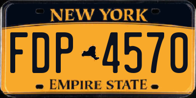 NY license plate FDP4570