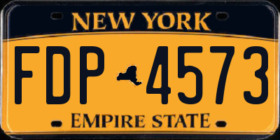 NY license plate FDP4573