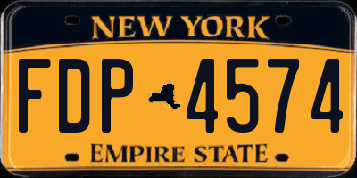 NY license plate FDP4574