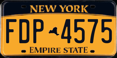 NY license plate FDP4575