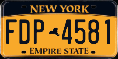 NY license plate FDP4581
