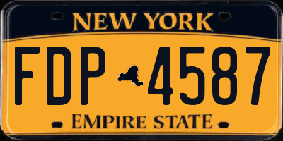 NY license plate FDP4587