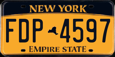 NY license plate FDP4597