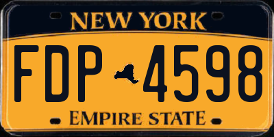 NY license plate FDP4598