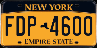 NY license plate FDP4600