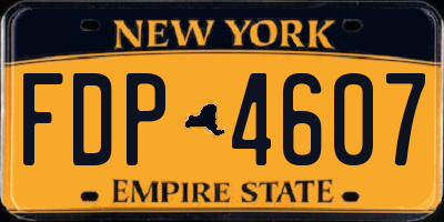 NY license plate FDP4607