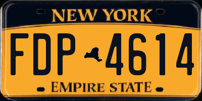 NY license plate FDP4614