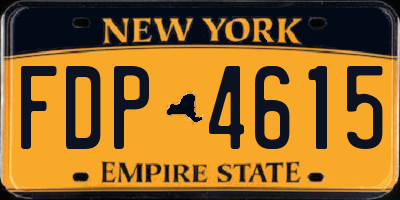 NY license plate FDP4615