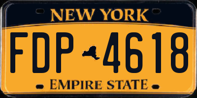 NY license plate FDP4618
