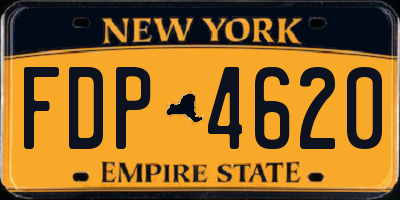 NY license plate FDP4620