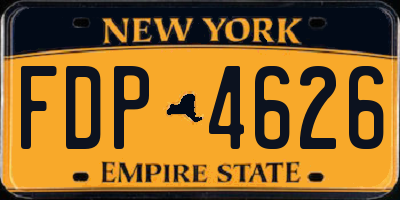 NY license plate FDP4626