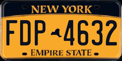NY license plate FDP4632