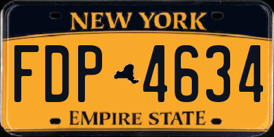 NY license plate FDP4634