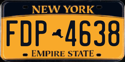 NY license plate FDP4638