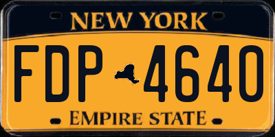 NY license plate FDP4640