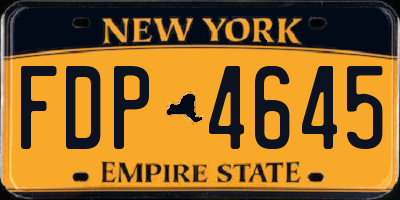 NY license plate FDP4645
