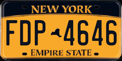 NY license plate FDP4646