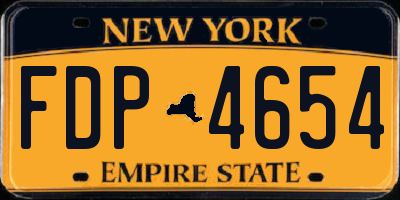 NY license plate FDP4654